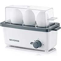 Los mejores  - SEVERIN EK 3161 Cuecehuevos- incluye vaso de medida con punzón para huevos- 3 huevos- señal de aviso- blanco-gris